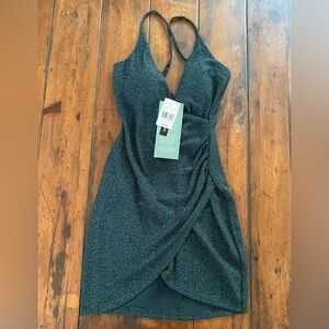 Speechless Sparkling Teal/Green Dress